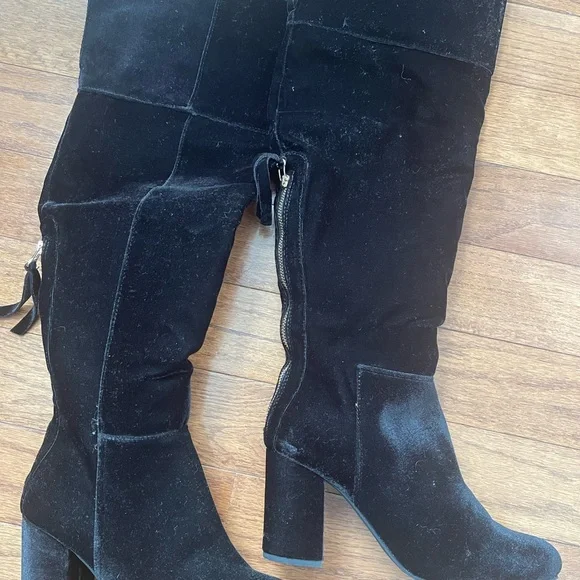 Over The Knee Velour Boots - NWOB - Picture 4 of 5